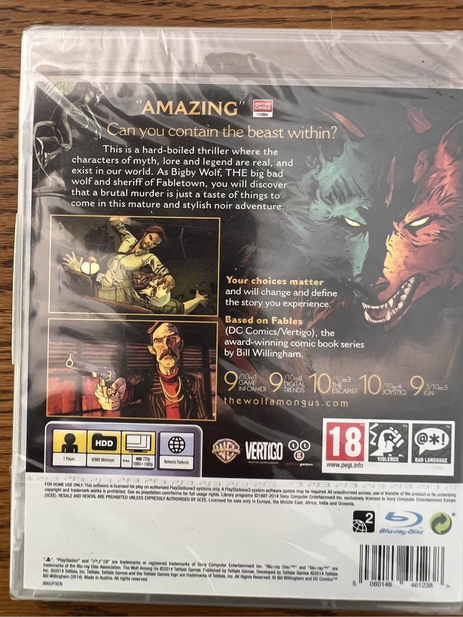 The Wolf Among Us PS3 factory sealed
