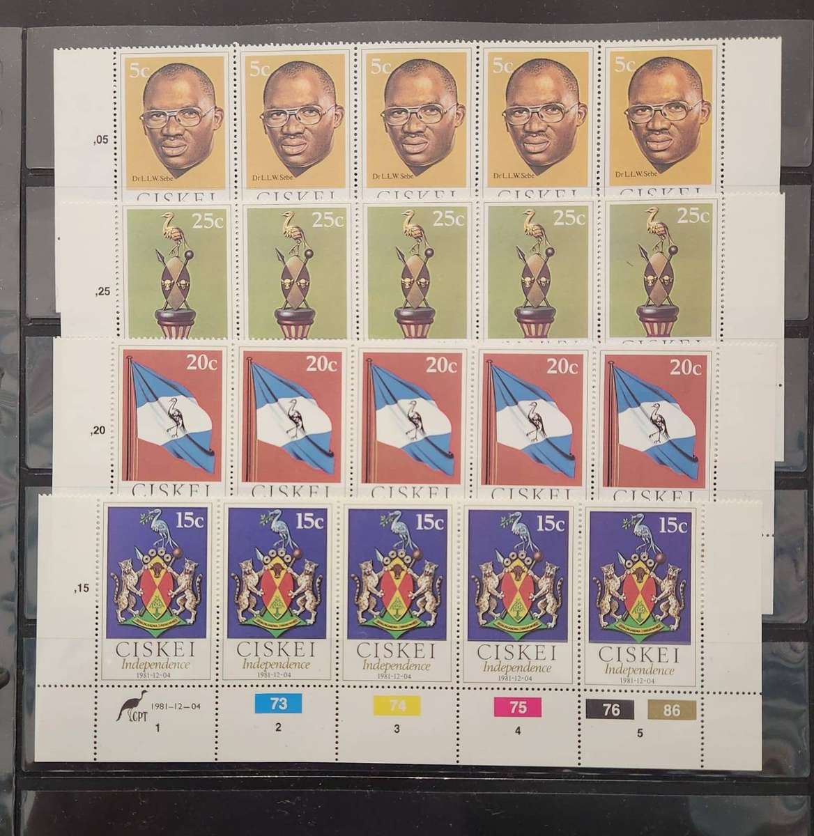 Ciskei control blocks