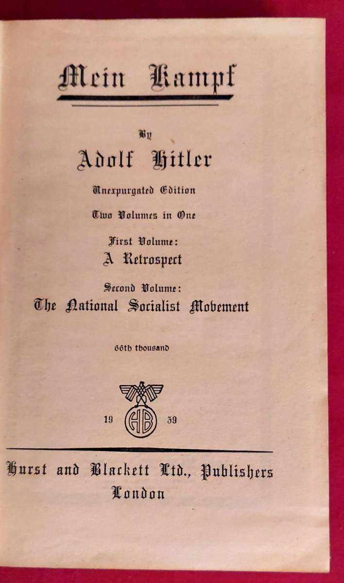 Mein Kampf - Adolf Hitler - (1939 English Translation)