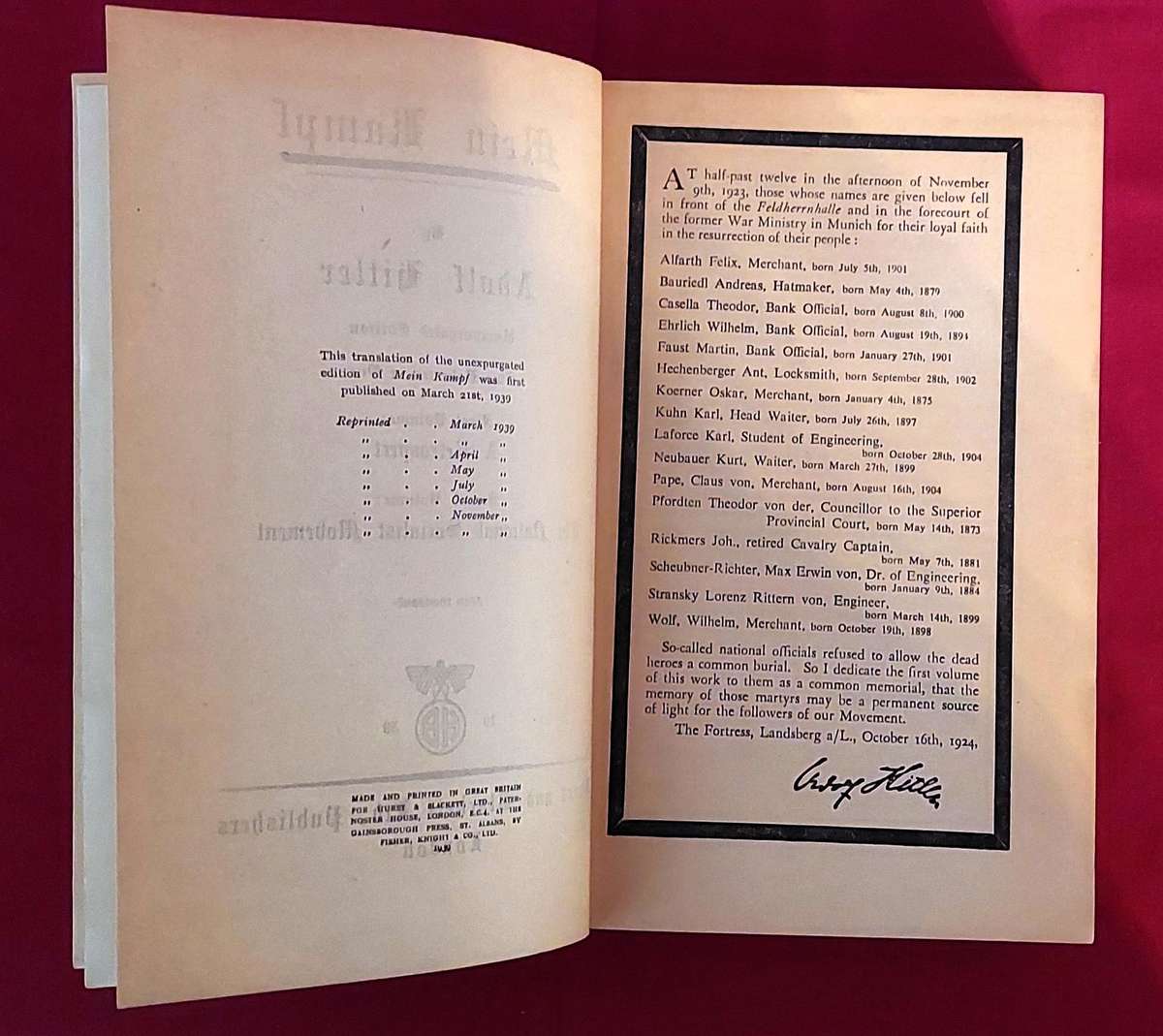 Mein Kampf - Adolf Hitler - (1939 English Translation)