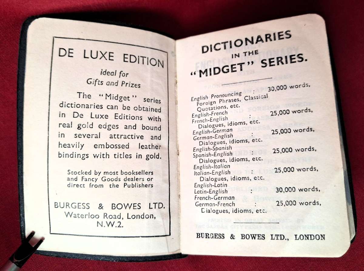 Queen Elizabeth II Coronation 1953 Edition - De Luxe Midget Series English Dictionary