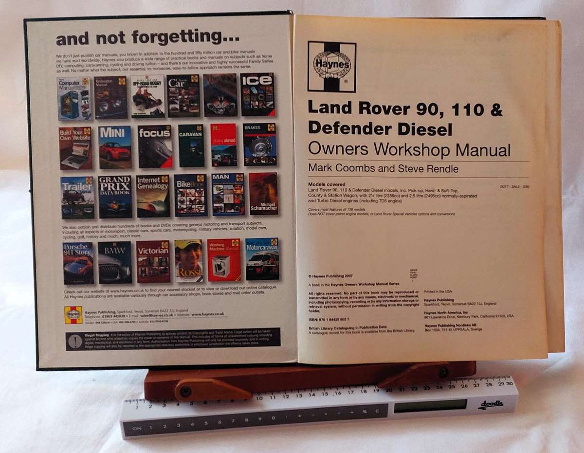 Land Rover 90,110 & Defender (1983 - 2007) - Workshop Manual - Haynes (3017)