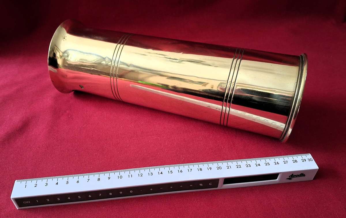 British 18Pounder Brass Artillery Shell  Trench Art (1916, MarkII)