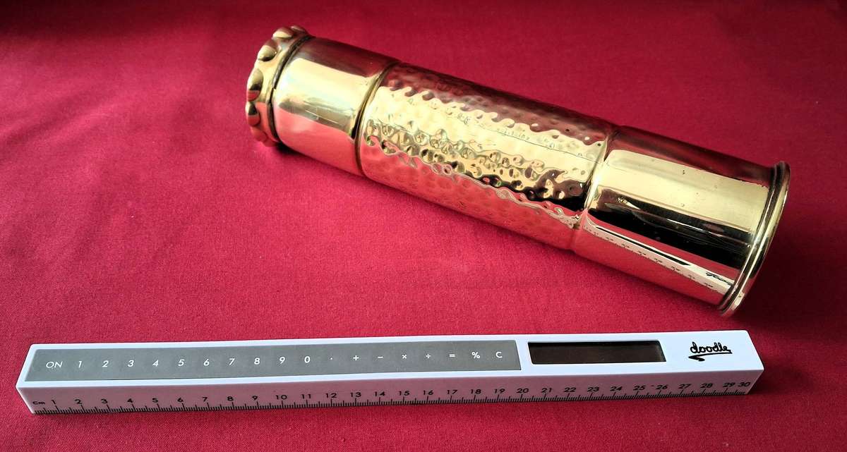 A British 6Pounder Brass Artillery Shell (Trench Art) 1930, RL Woolwich