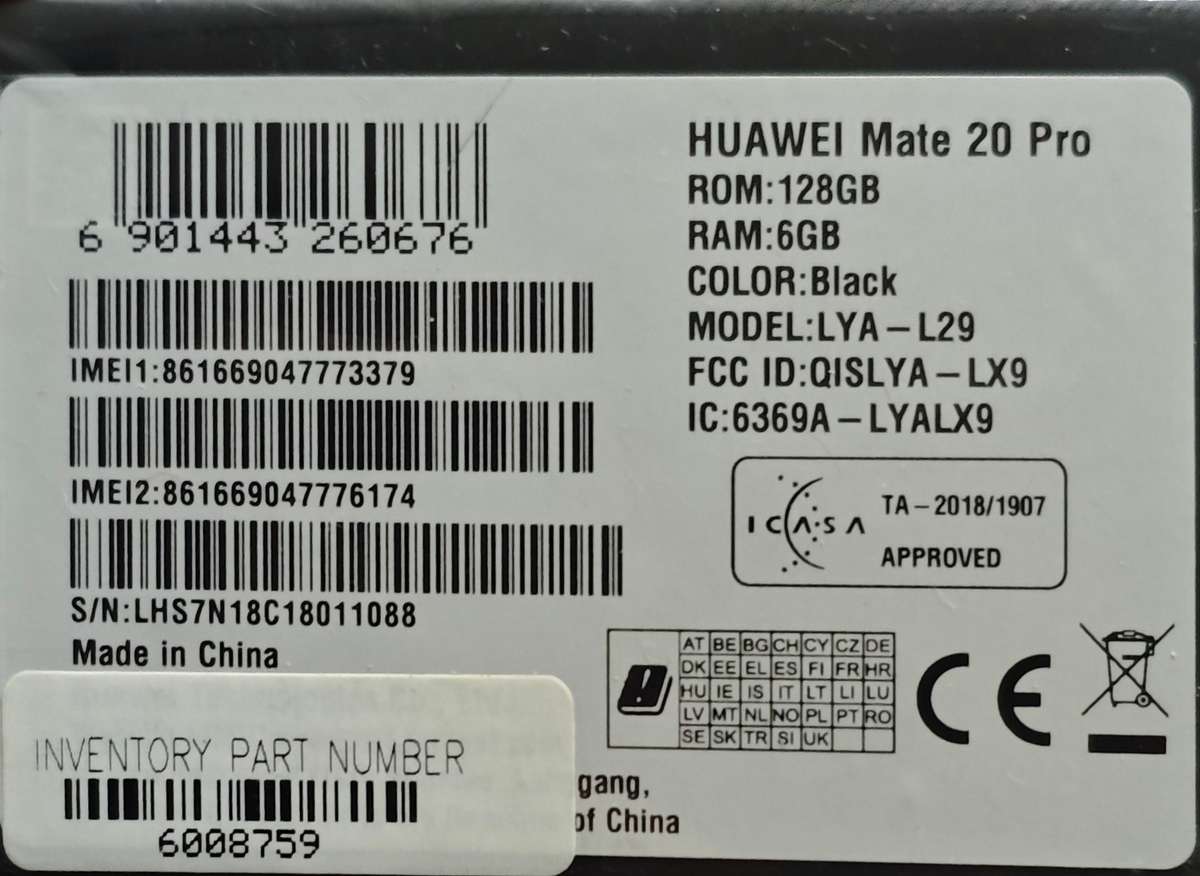 Huawei Mate 20 Pro 6/128GB