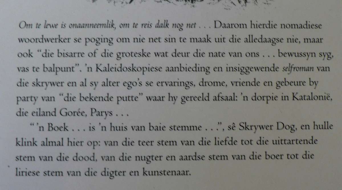 Woordwerk deur Breyten Breytenbach(die kantskryfjoernaal van 'n swerwer)