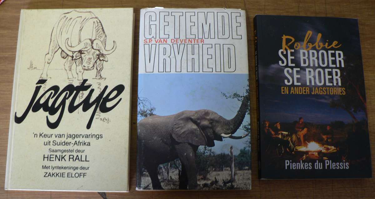 3 X Afrikaanse jagboeke(jagboeke in Afrikaans)