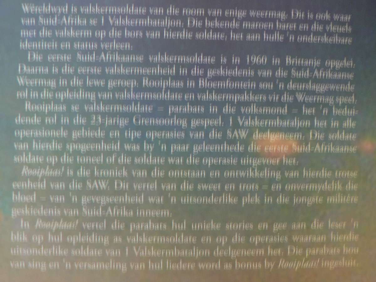 Rooiplaas: 1 Valskermbataljon deurRenier du Toit en Ronnie Claasen