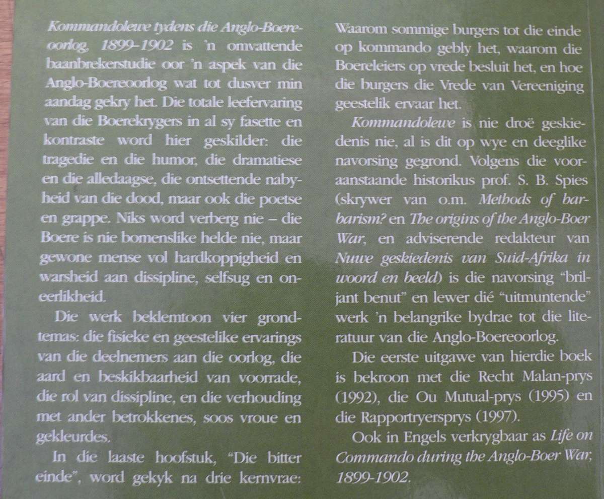 Kommandolewe tydens die Anglo-Boereoorlog deur Fransjohan Pretorius