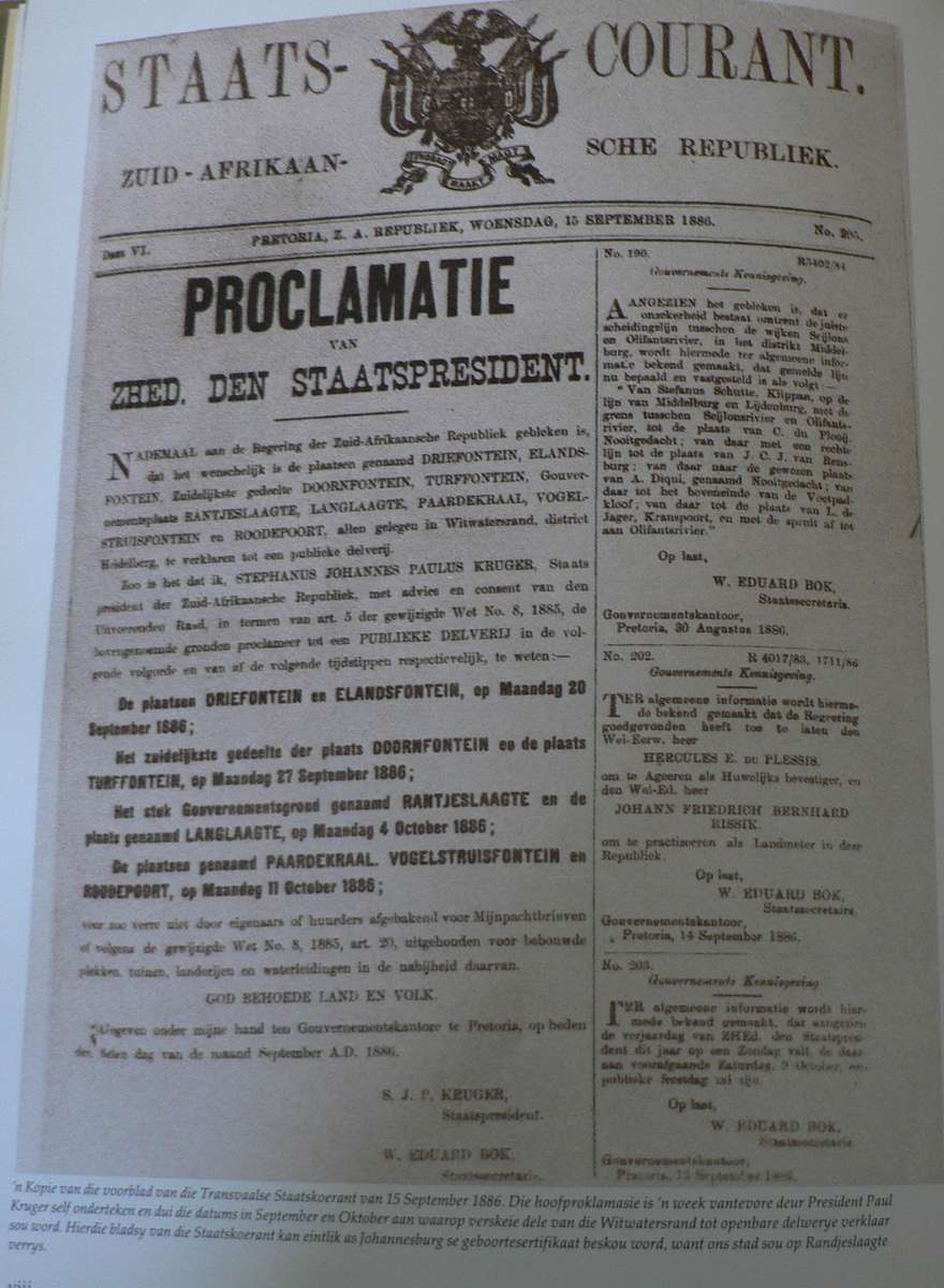 Johannesburg 100 jaar(pragtige geskiedenis)