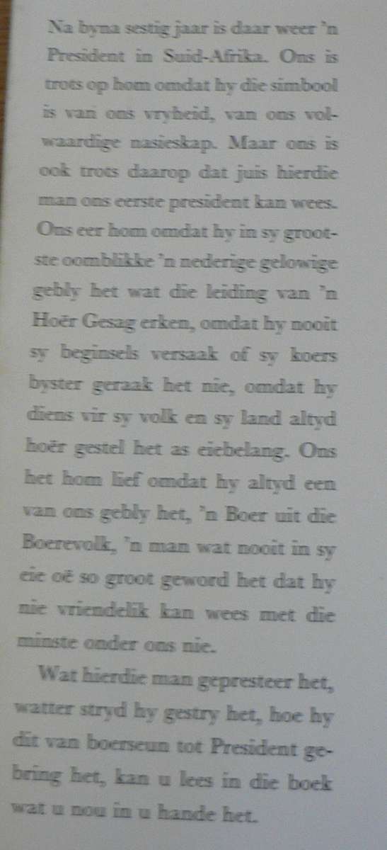 President C.R. Swart deur Jannie Kruger