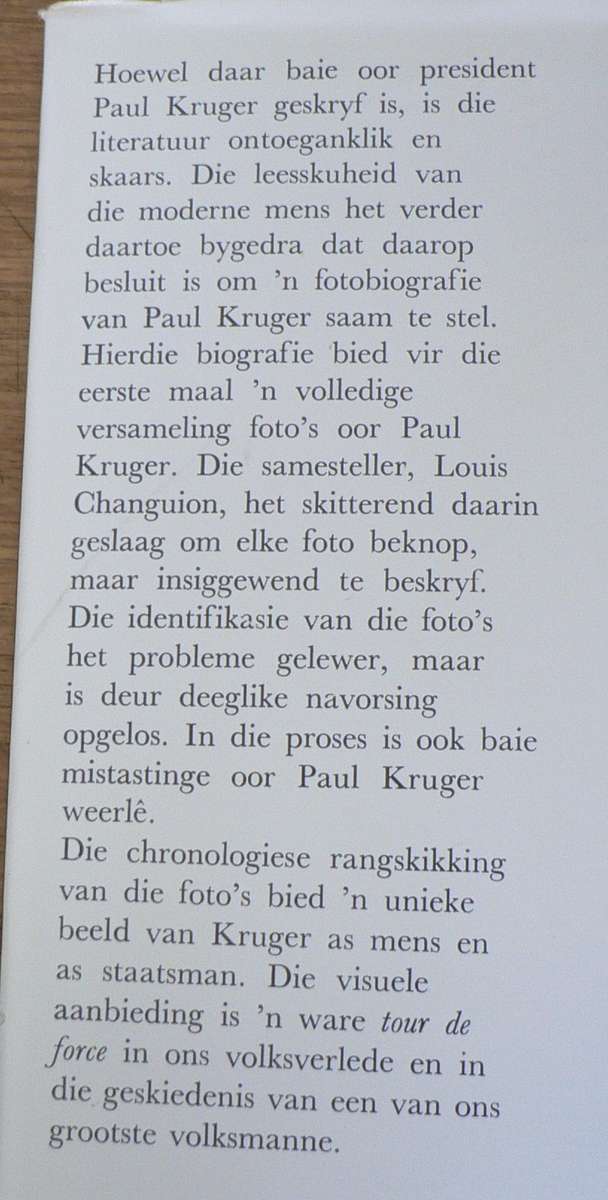 Fotobiografie van Paul Kruger 1825-1904 saamgestel deur Louis Changion