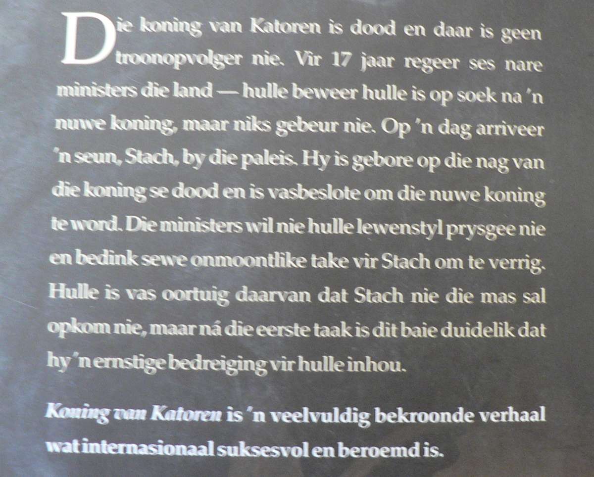 Koning van Katoren deur Jan Terlouw (vertaal deur Daniel Hugo)