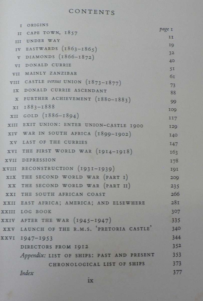 Union-Castle chronicle by Marischal Murray (beautiful SA shipping history)