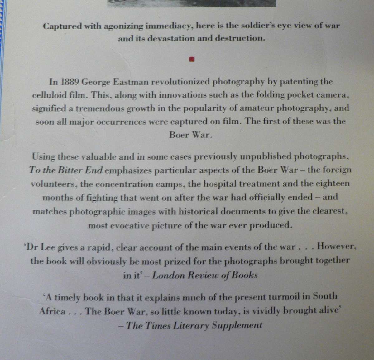 To the bitter end, a photographic history of the Boer War 1899-1902 (Anglo-Boer War)