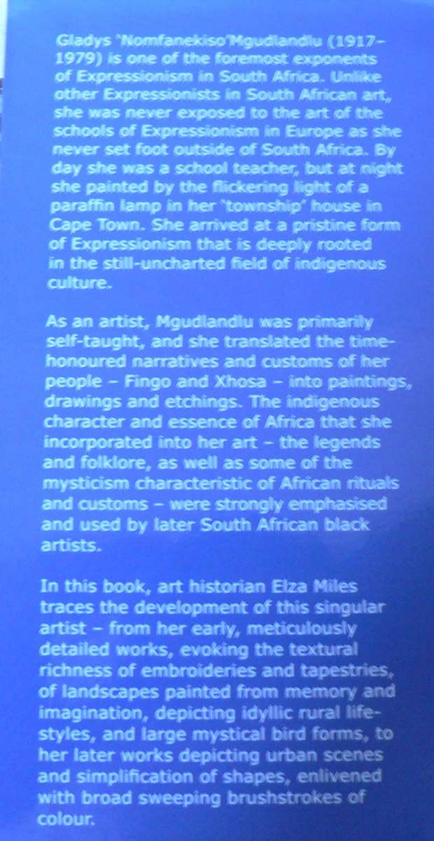 Nomfanekiso who paints at night, the art of Gladys Mgudlandlu(SA-art) scarce