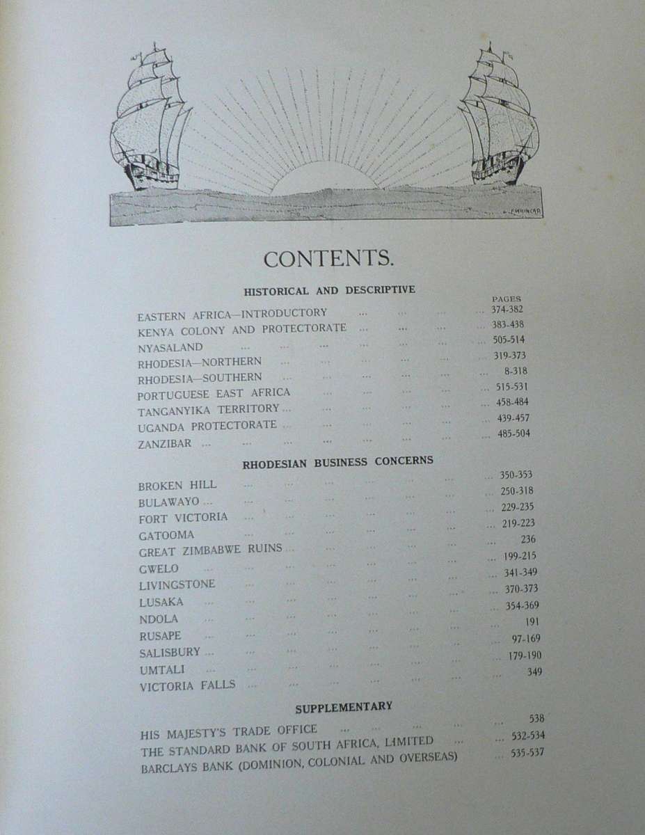 Rhodesia and Eastern Africa by Allister MacMillan (very scarce)