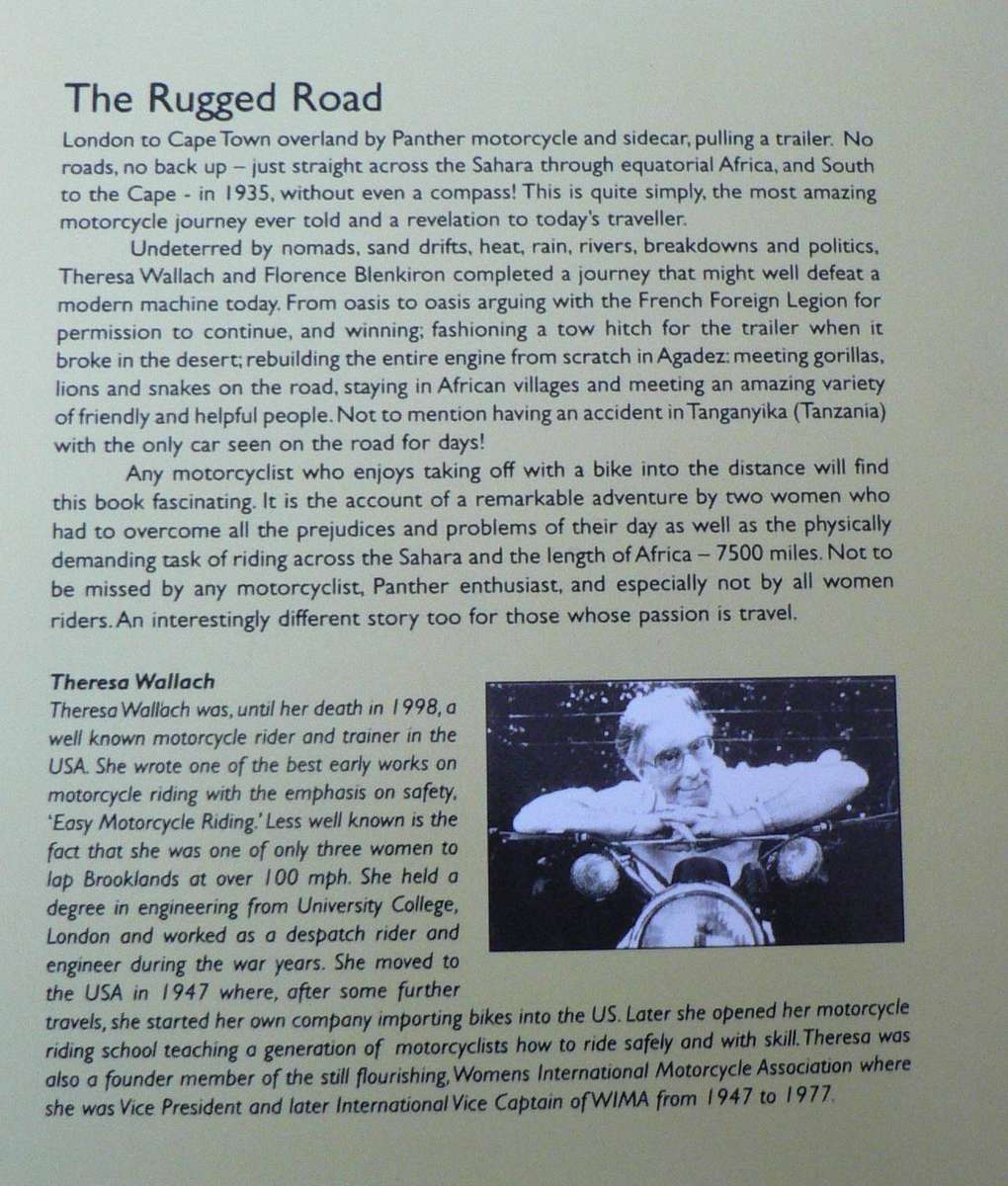 The rugged road by Theresa Wallach (By motorbike through Africa in 1935)