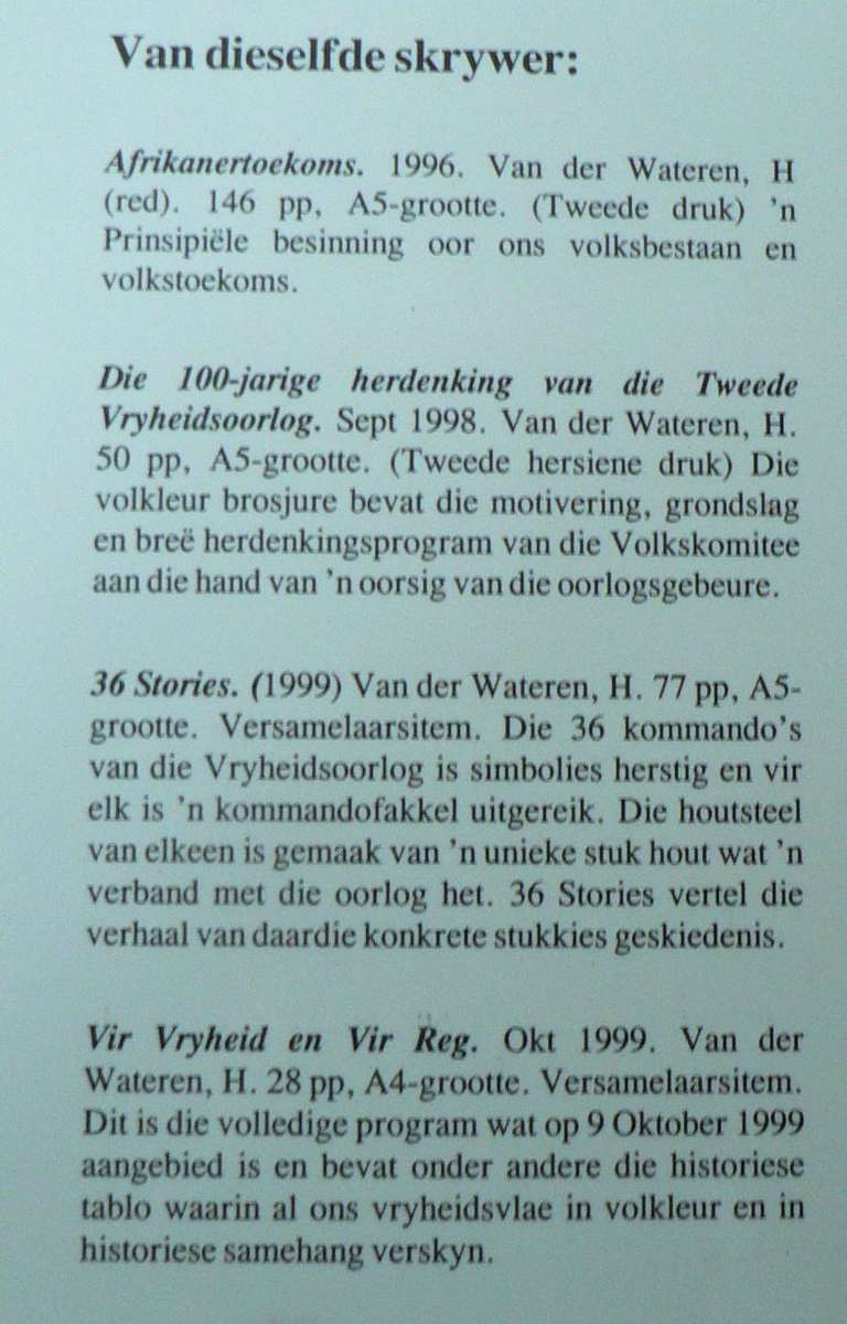 Die leuen van Brittanje deur Prof. H. vd Wateren(Anglo-Boereoorlog-baie skaars)