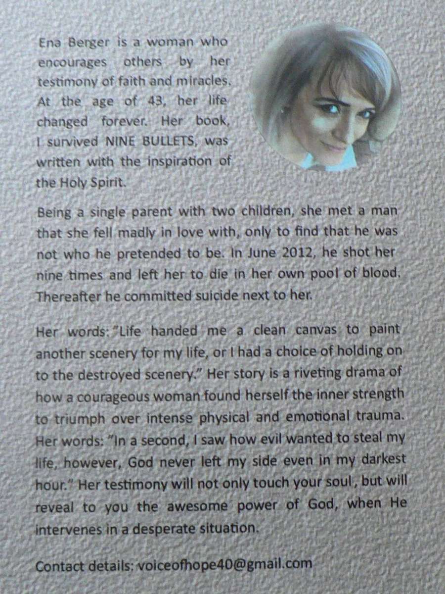 I survived nine bullets by Ena Berger(SA true crime)