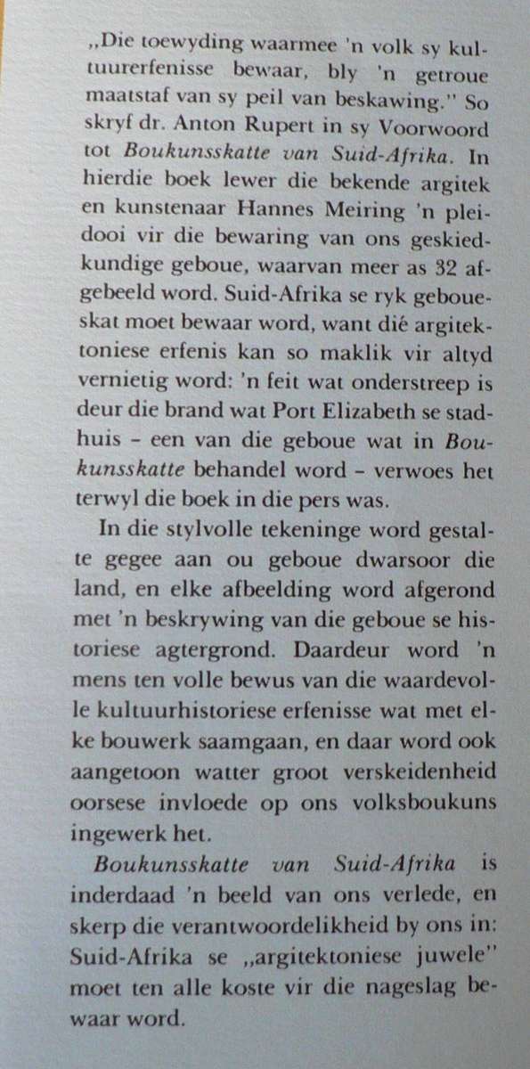 Boukunsskatte van Suid-Afrika deur Hannes Meiring (signed and numbered)