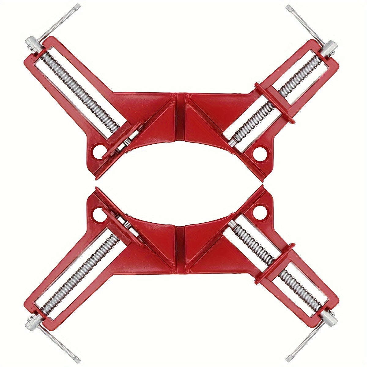 2 Pieces Adjustable Corner Clamp Set - 90 Degree Right Angle Clamp For Woodworking, Picture Frames,