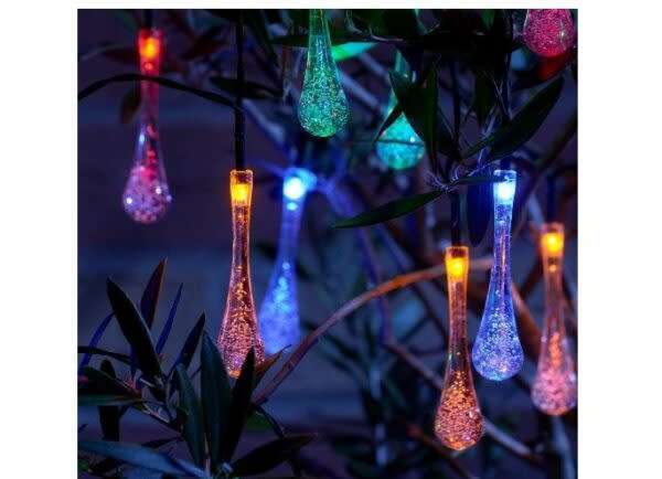 Fa-Lc46C Solar Water Drop Bulb Fairy Light String