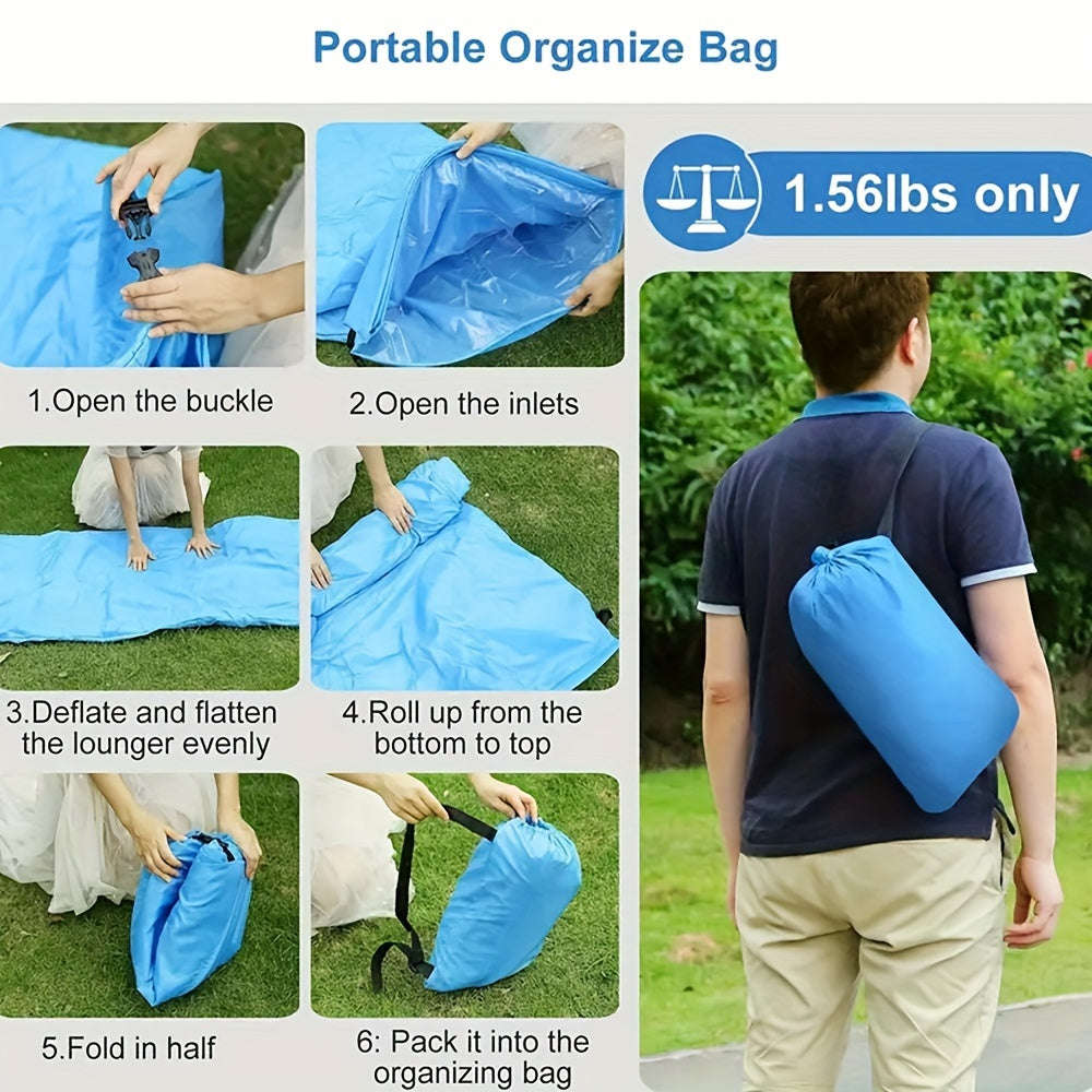 Portable Self-Inflating Air Lounger - Waterproof