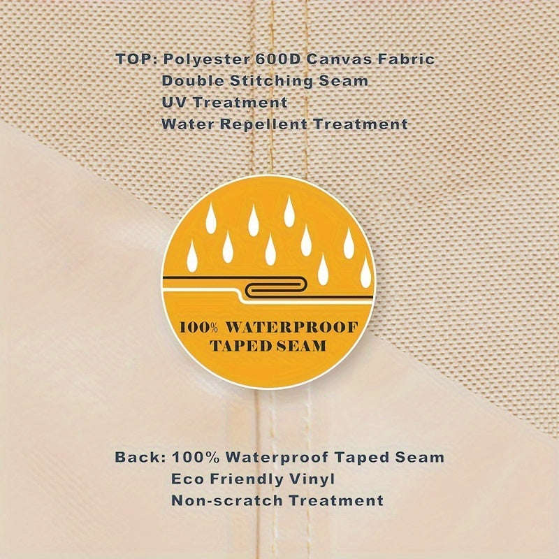 Waterproof 400D Polyester Patio Umbrella Cover With Zipper - Fits 90-120 Inch Cantilever And Market