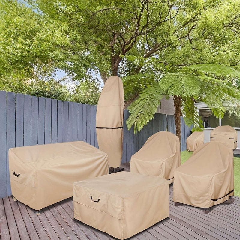 Waterproof 400D Polyester Patio Umbrella Cover With Zipper - Fits 90-120 Inch Cantilever And Market