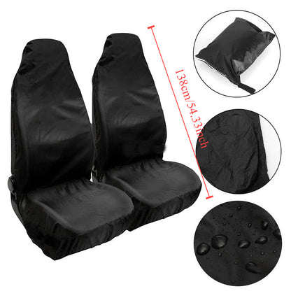 High-End Waterproof Black Car Seat Cover - Durable Polyester