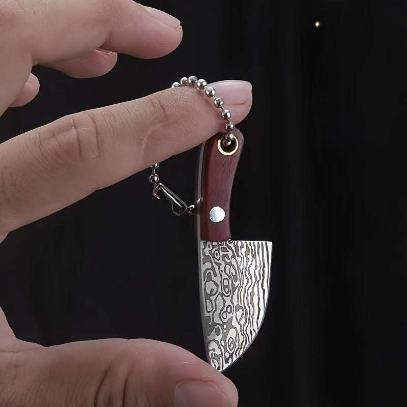 Mini Stainless Steel Mini Toy Kitchen Knife Keychain Express Box Opening Knife With Cover Pocket Kni