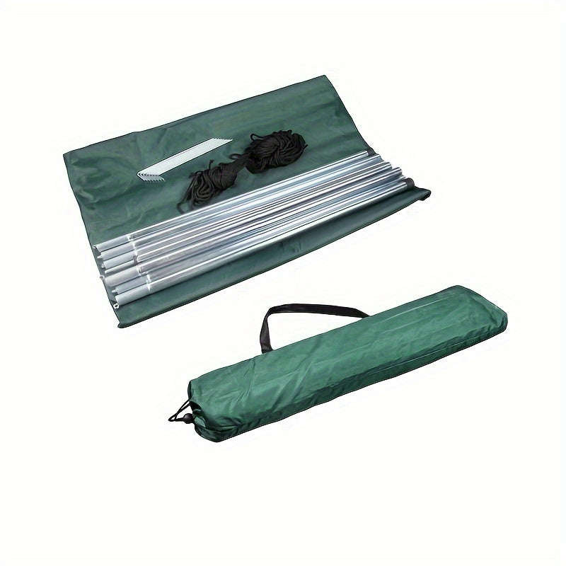 Versatile Canopy Tent Kit With 2 Poles, 8 Grommets, 6 Ground Stakes, 6 Guy Ropes And Storage Bag - P