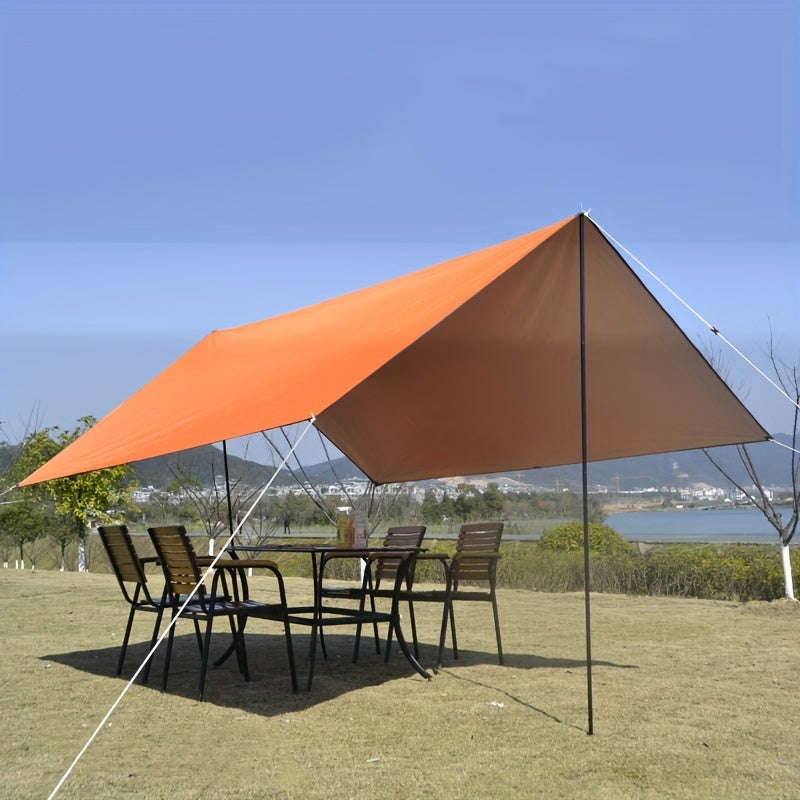 Versatile Canopy Tent Kit With 2 Poles, 8 Grommets, 6 Ground Stakes, 6 Guy Ropes And Storage Bag - P