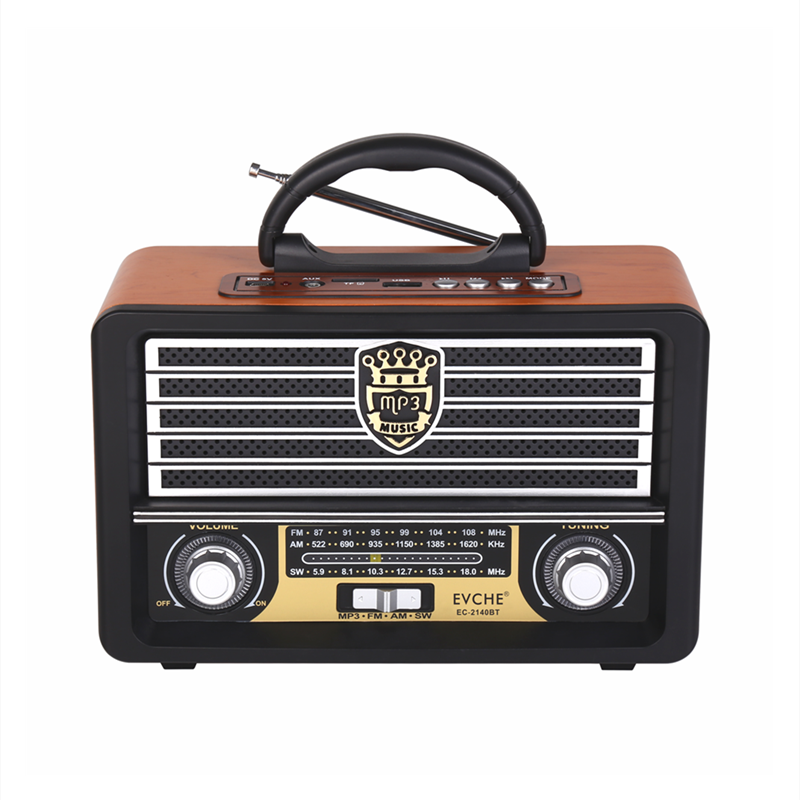 Portable Radio Wireless Bluetooth Speaker With Foldable Antenna