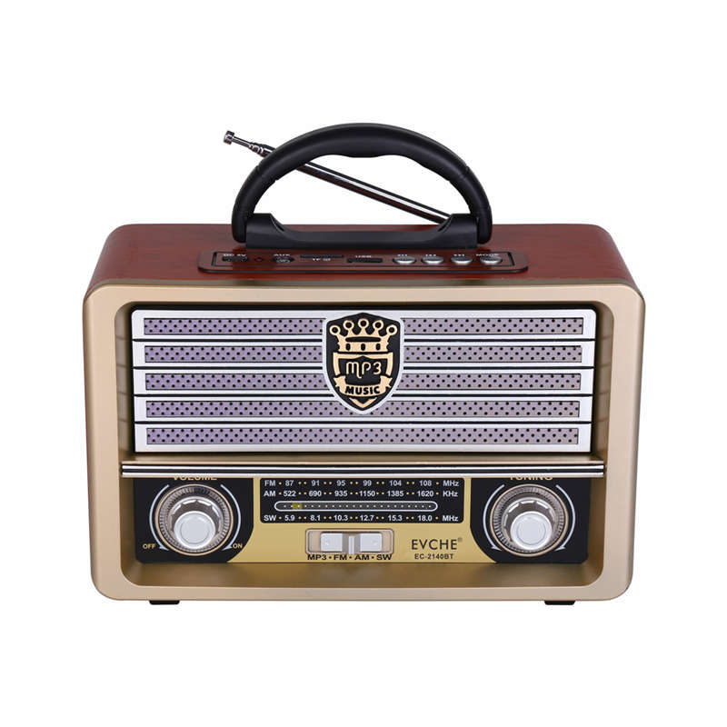 Portable Radio Wireless Bluetooth Speaker With Foldable Antenna