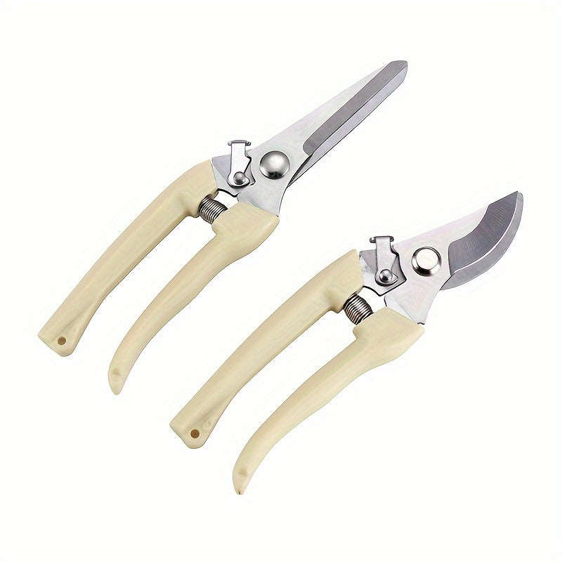 2-Pack Stainless Steel Garden Shears - Great For Pruning, Trimming Branches And Flowers Gardening Pr