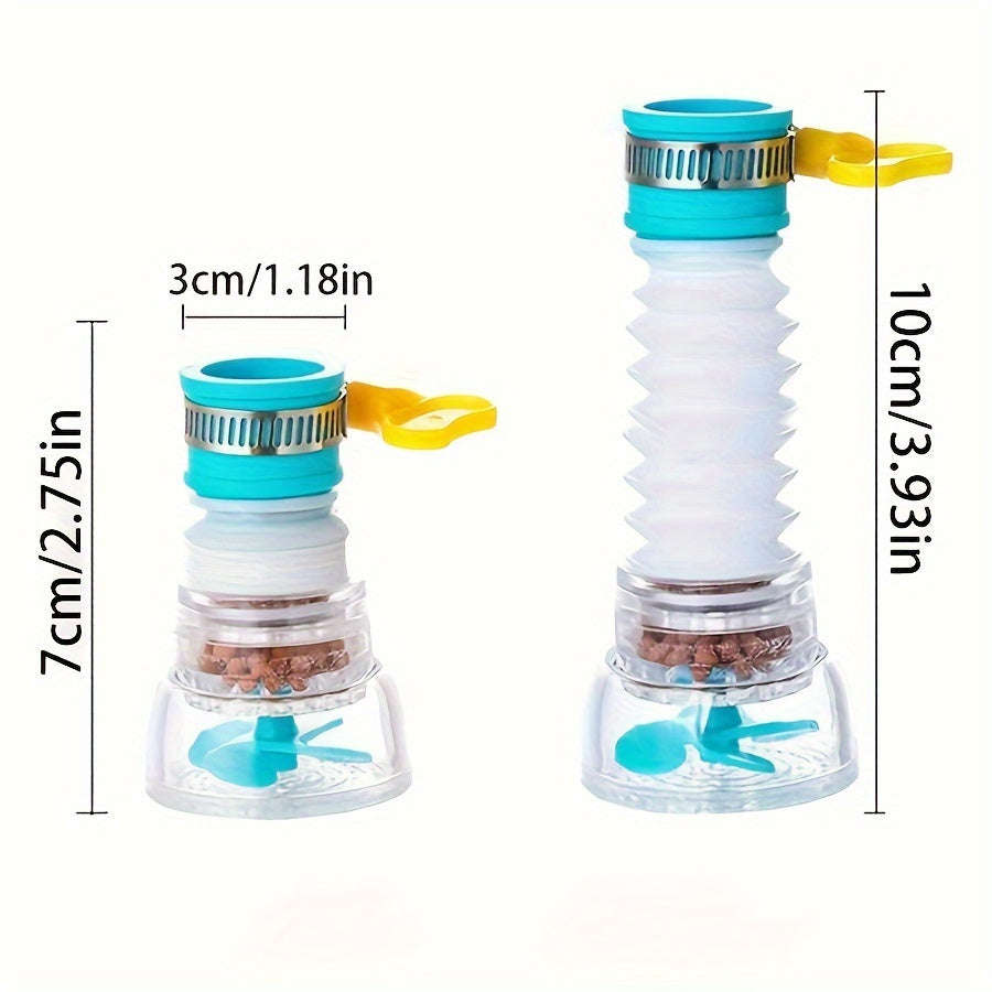 1-Piece Swivel Faucet Filter Extender With Water Filter - Plastic