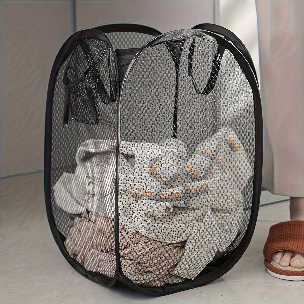 Extra Large Pop-Up Laundry Basket With Handle