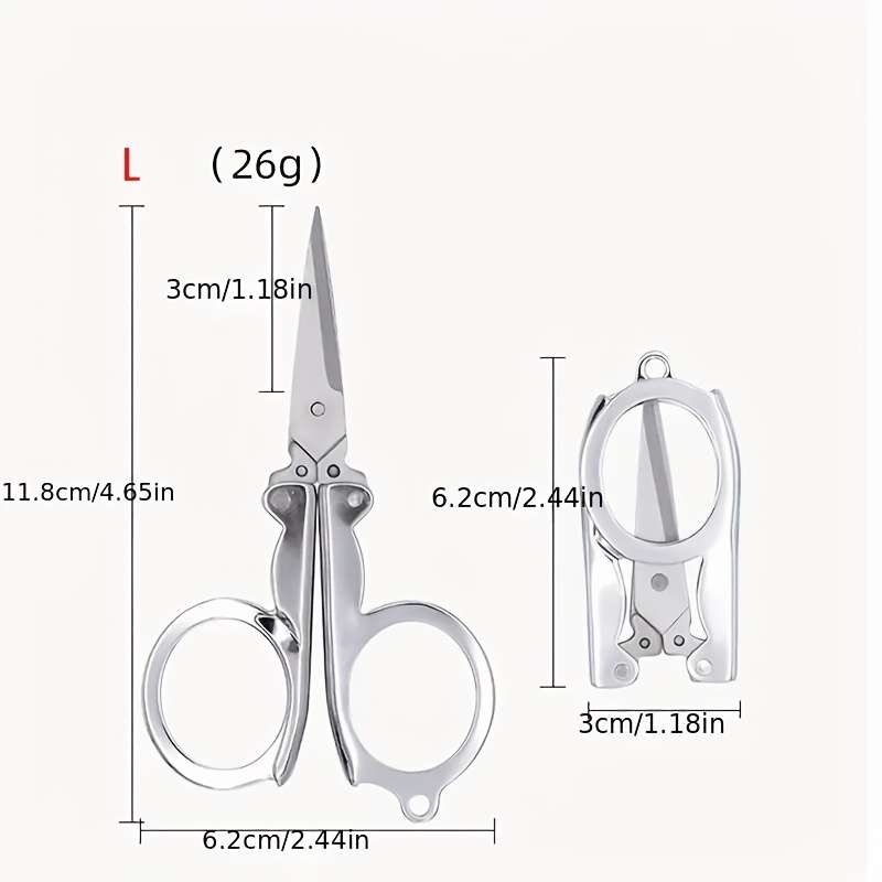 1Pca M Better Than Professional Stainless Steel Folding Scissors, Portable Scissors
