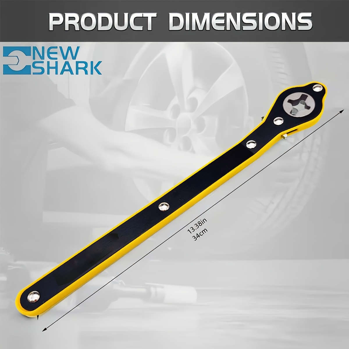 Engineers Heavy-Duty Iron Scissor Jack Ratchet Wrench