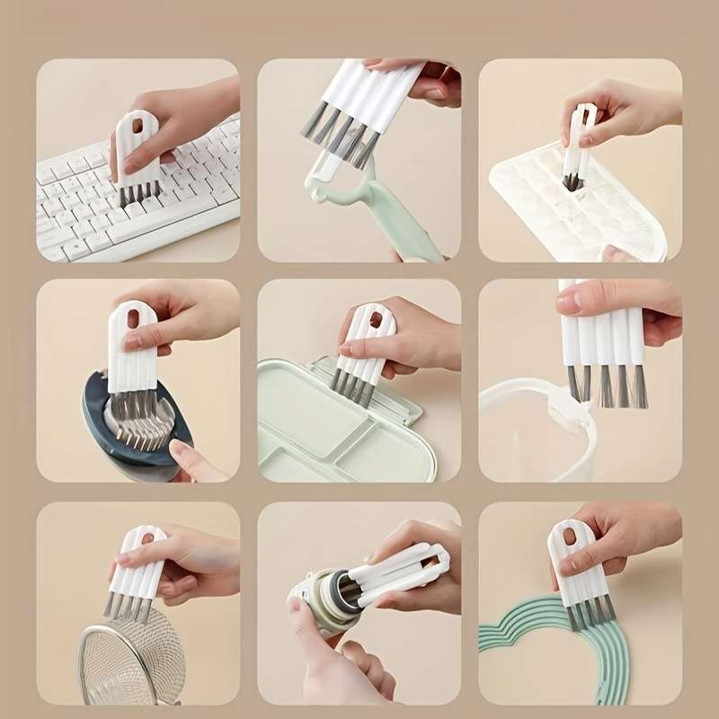 Multifunctional Flexible Gap Brush Cup Cover Groove Pacifier Bottle Gap Brush Household Soft Bristle