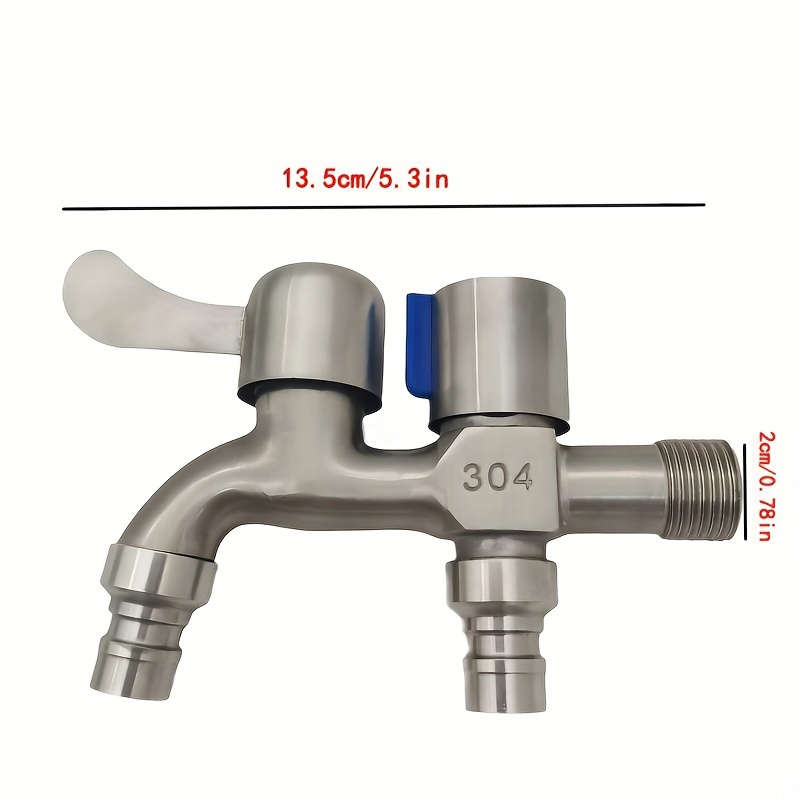 1pc Stainless Steel Dual-Use Faucet