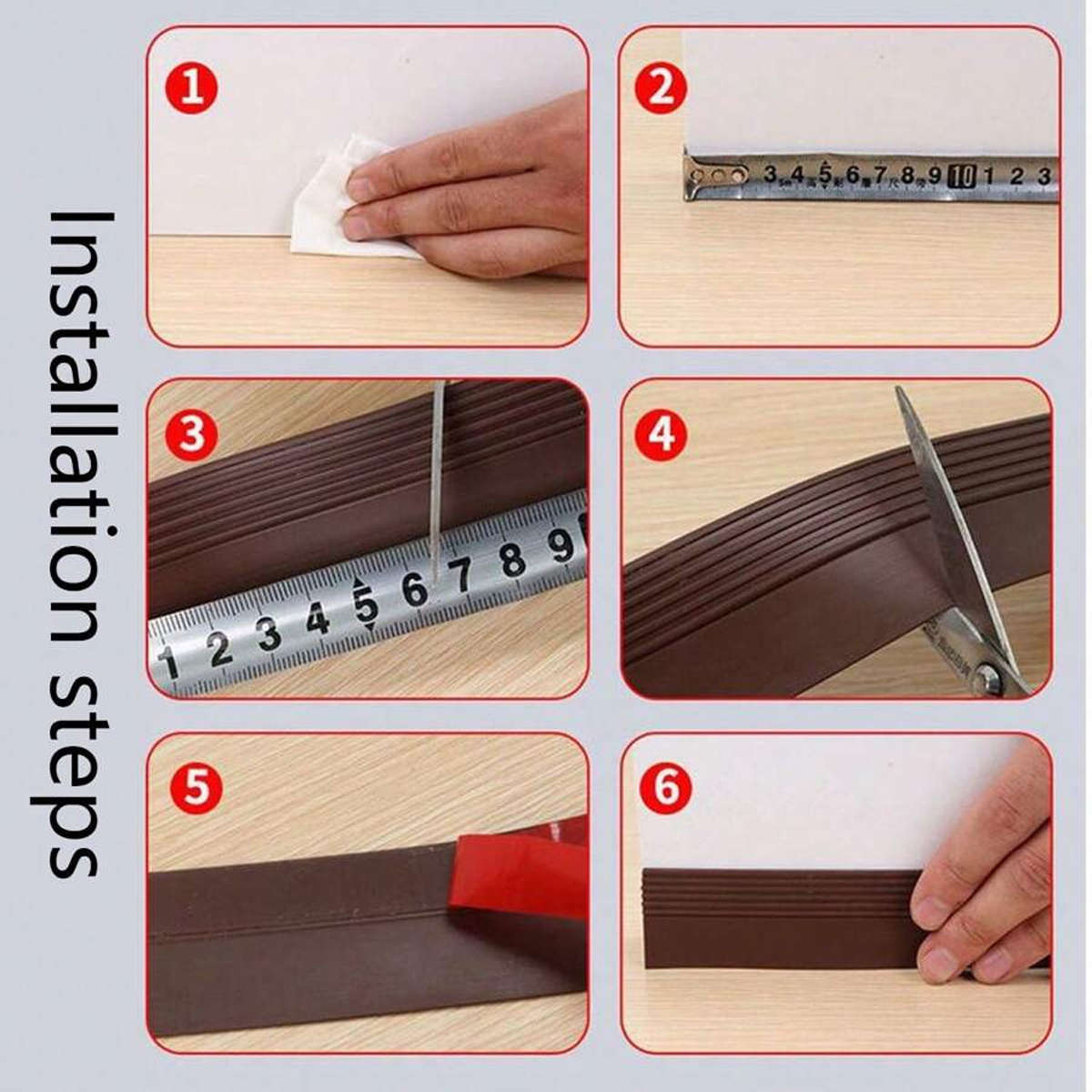 Self-Adhesive Door Gap Sealing Strip