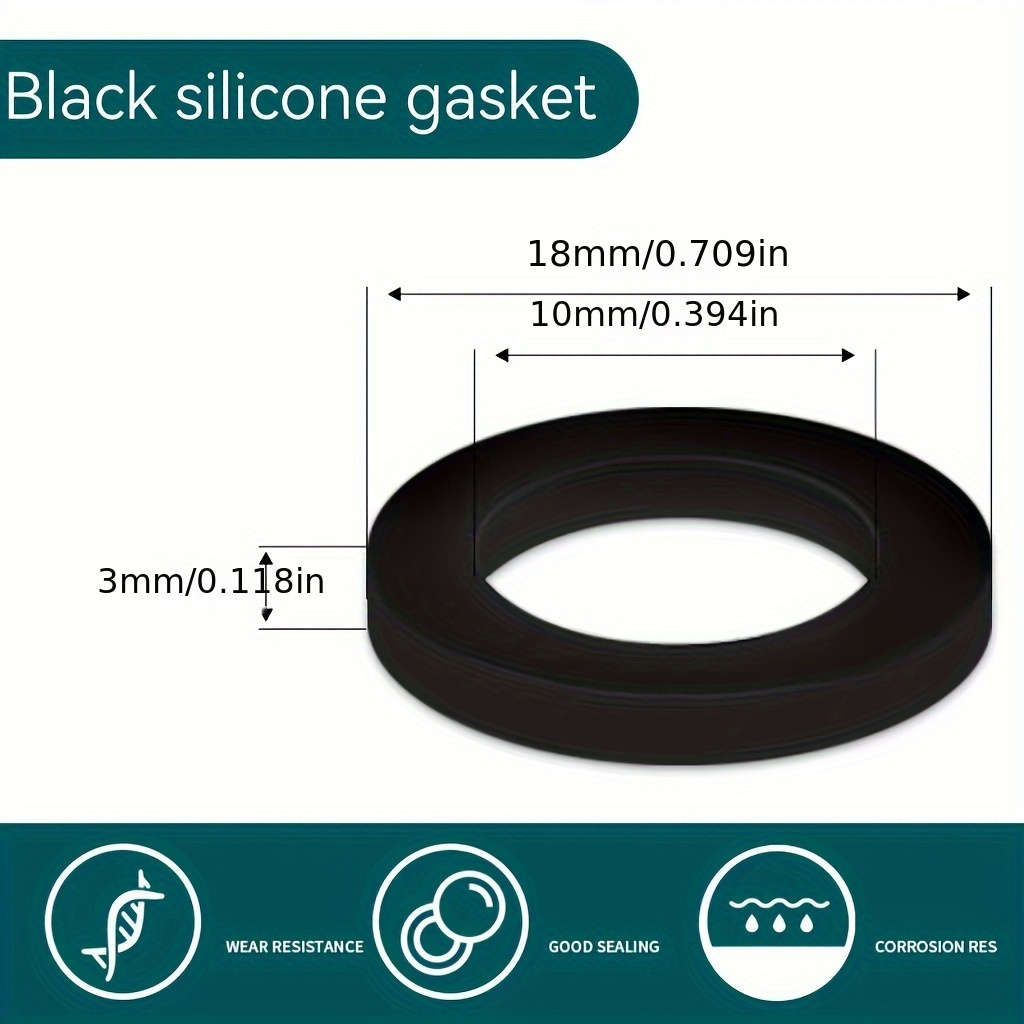 Household Faucet Connectors Black Leakproof Gasket