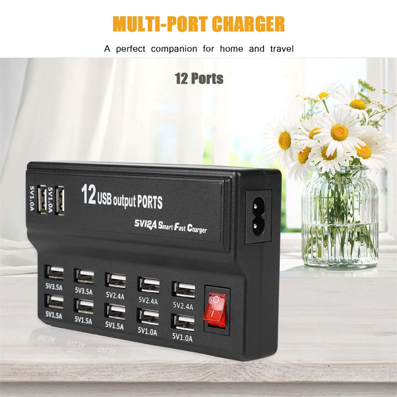 12-Port USB Smart Charger