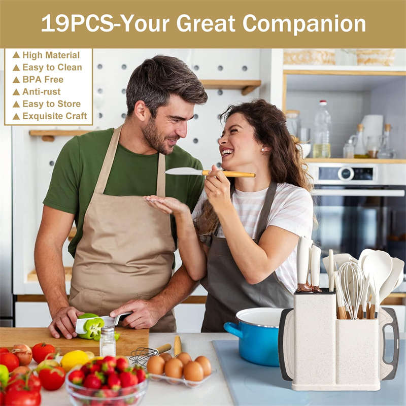 19-Piece Non-Stick Silicone Cookware Set