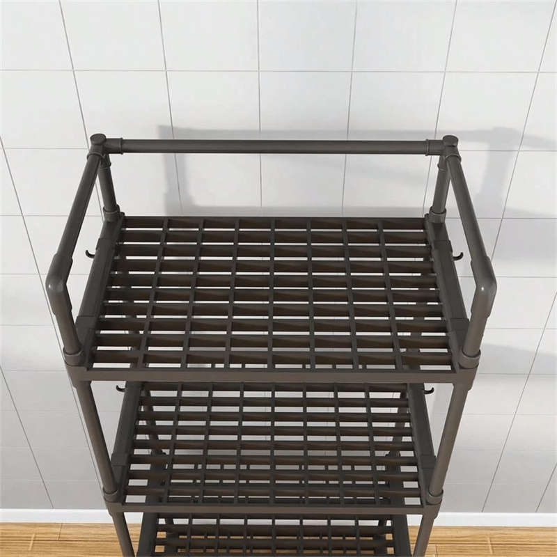 4 Layers Plastic Dry Kitchen Storage Rack for Bathroom, Bedroom Vertical Shelves