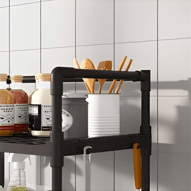 4 Layers Plastic Dry Kitchen Storage Rack for Bathroom, Bedroom Vertical Shelves