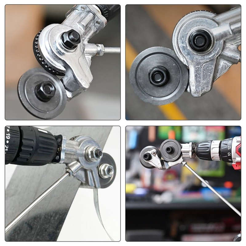 Electric Drill Modified Shearing Tool Drill Attachment for Metal Cutting